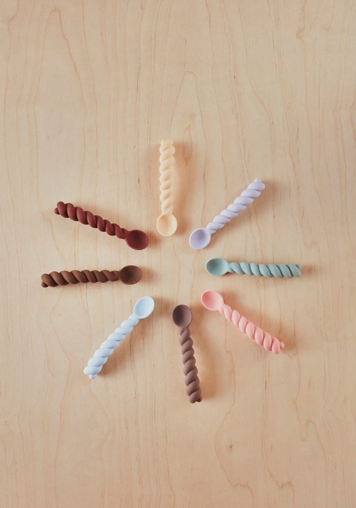 Cuillère Mellow Lot de 3, Nutmeg-rose-choko OYOY