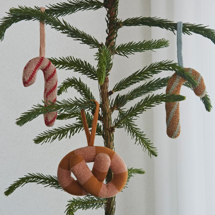 Décoration de Noël Christmas Pretzels Lot de 4, Multi OYOY