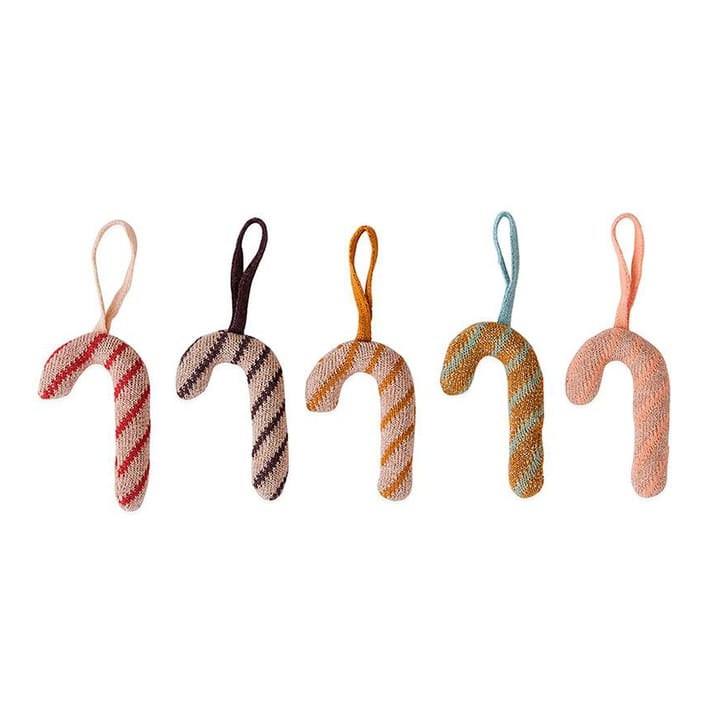 Décoration de Noël Christmas Sugar Canes Lot de 5, Multi OYOY