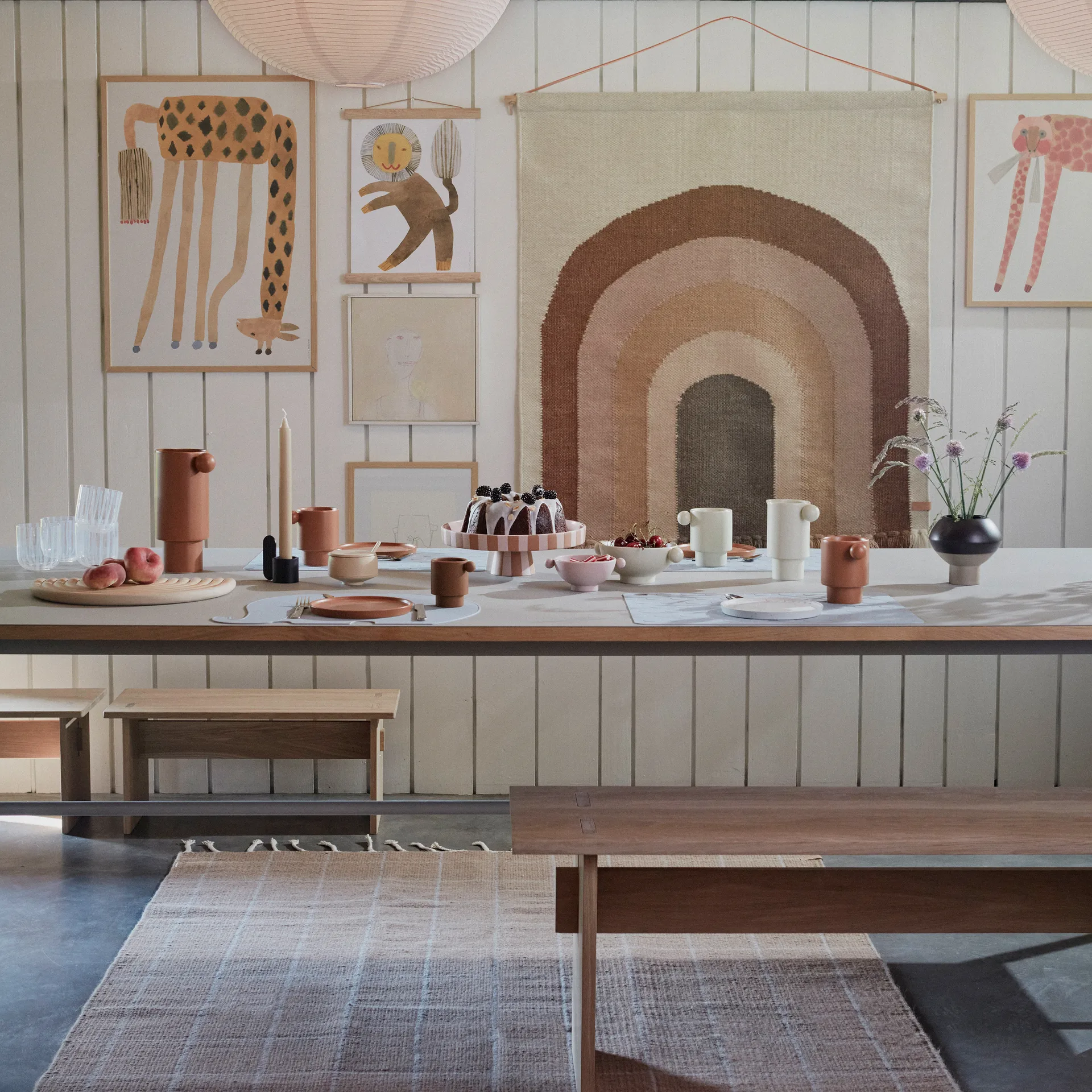 Décoration murale Follow the rainbow 100x124 cm, Choko OYOY