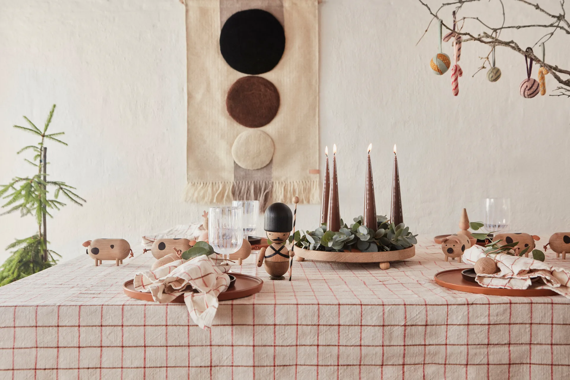 Décoration murale Maru 60x103 cm, Brown-offwhite OYOY