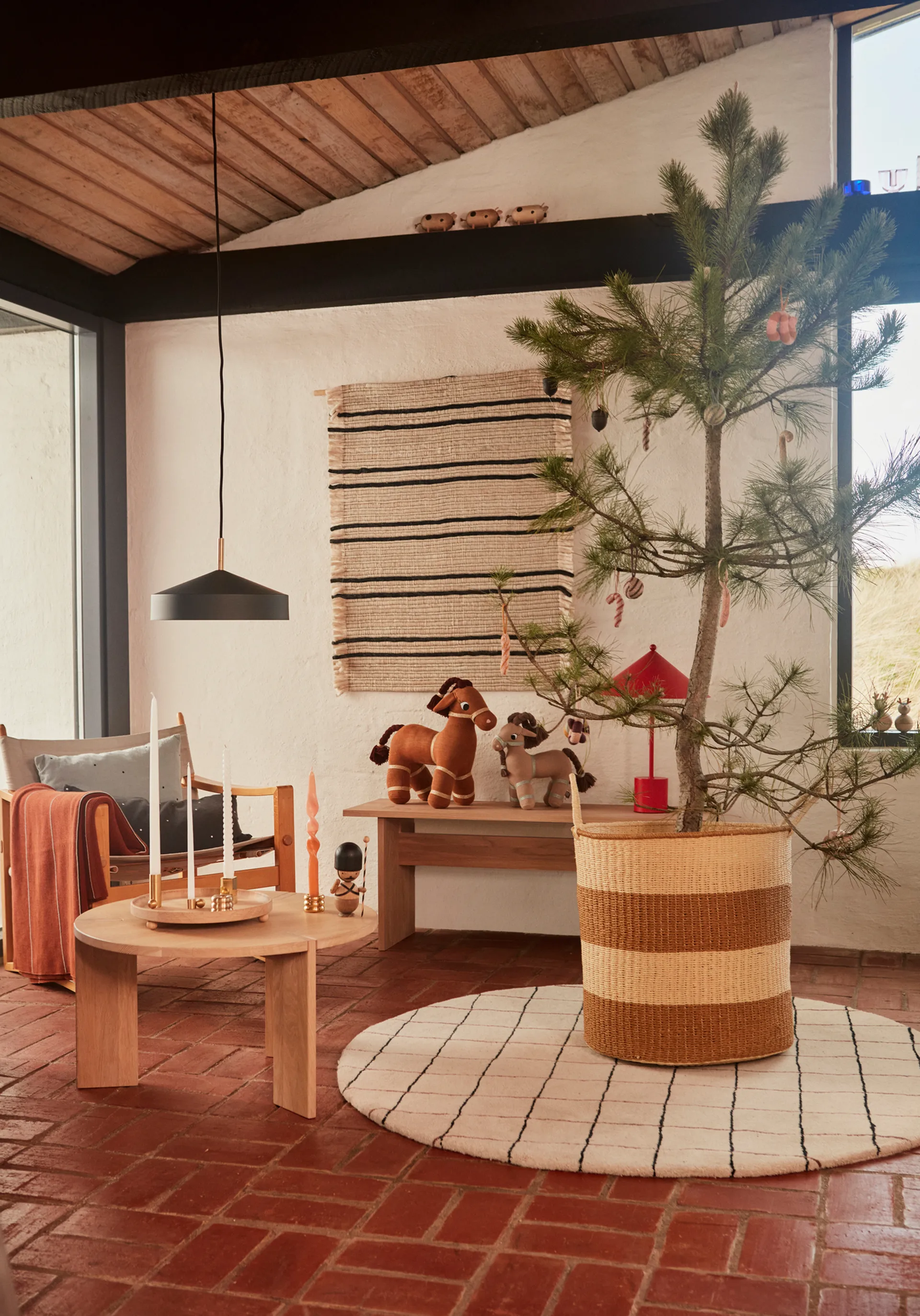 Décoration murale Putki 80x100 cm, Offwhite-black OYOY