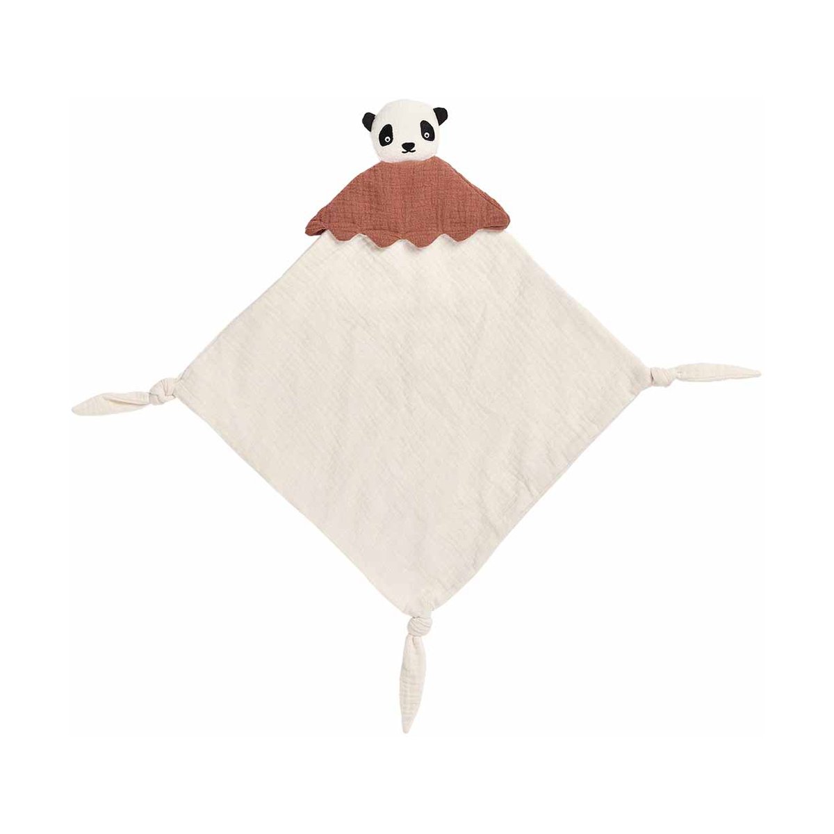 OYOY Doudou Lun Lun Panda 40x40 cm Blanc cassé | Design Scandinave | Accessoires pour chambre d'enfants | Blanc