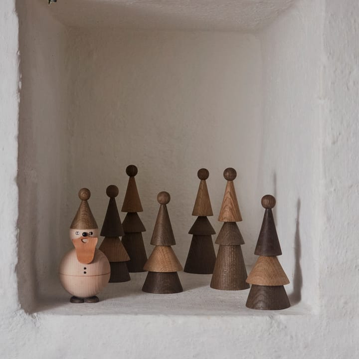 Figurine en bois Santa Claus, Hêtre-chêne-cuir OYOY