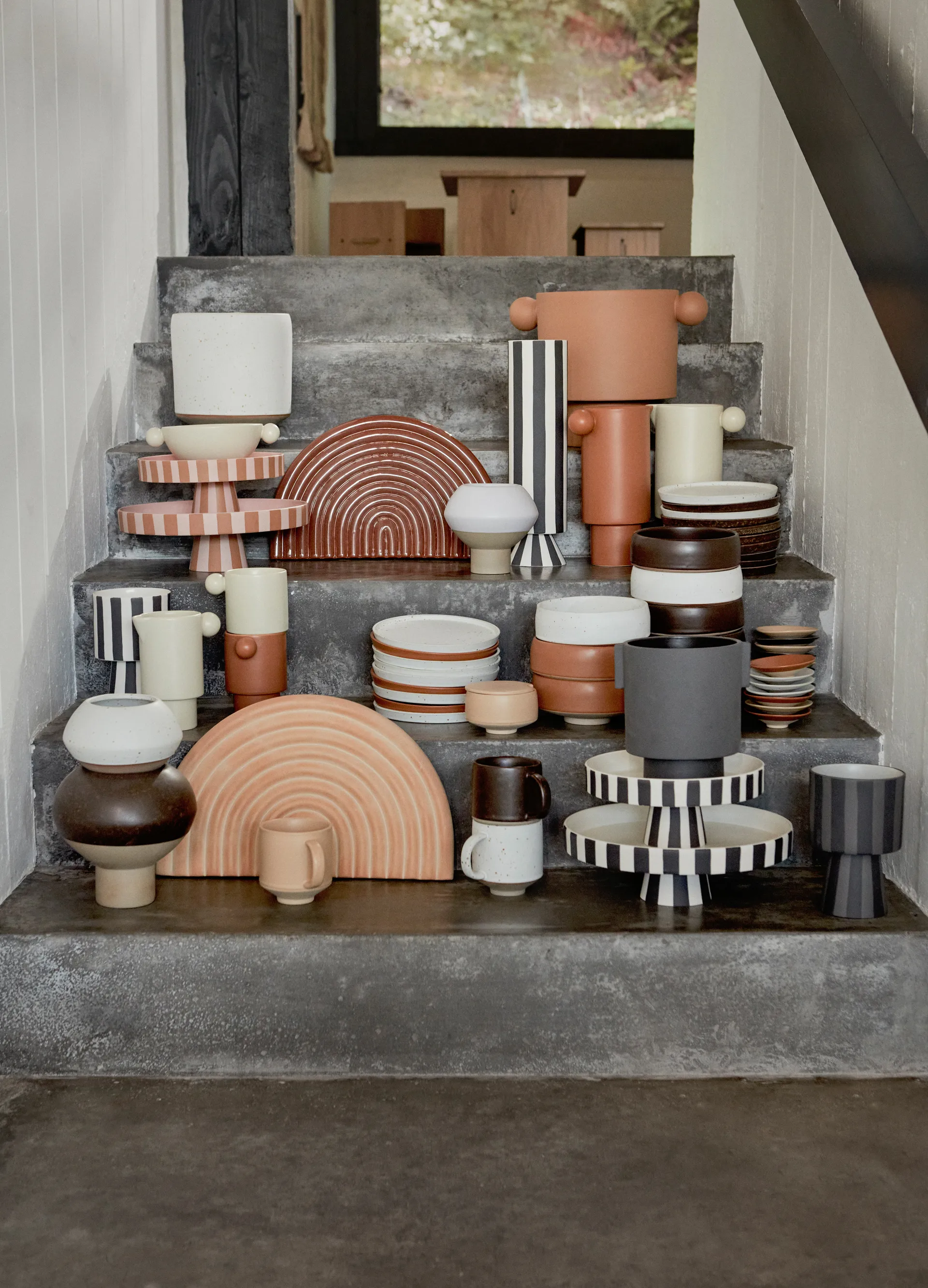 Grand plat à service Toppu Ø27 cm, Caramel-rose OYOY