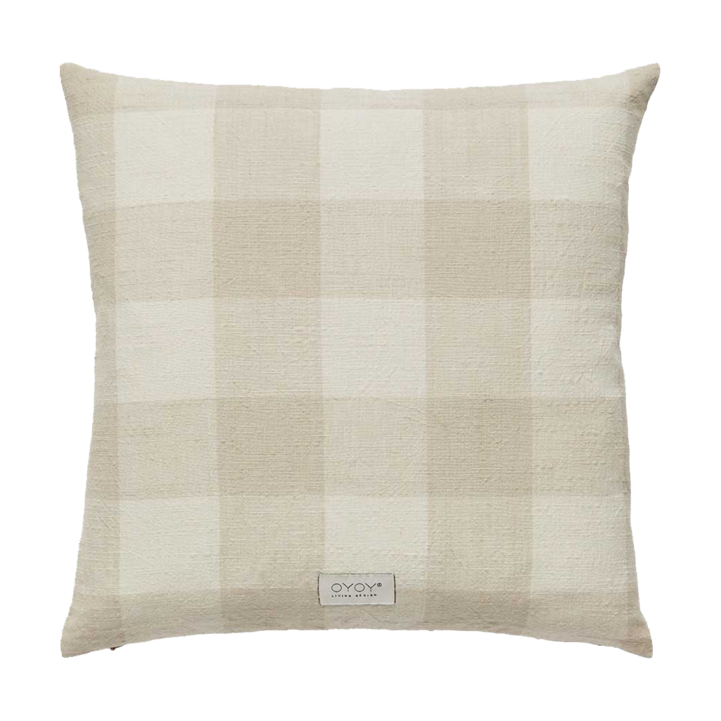 OYOY Housse de coussin Chess 48x48 cm Clay | Design Scandinave | Housses de coussin | Beige