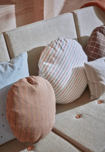 Kyoto Coussin Ø48 cm - Blue-red - OYOY