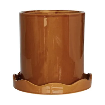 Nami pot avec soucoupe Ø16,5 small - Ambre - OYOY