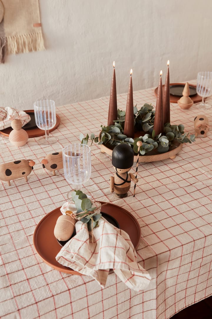 Nappe Grid 140x260 cm, Offwhite-red OYOY