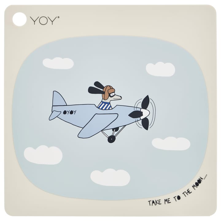 Napperon Take me to the moon - bleu-gris - OYOY