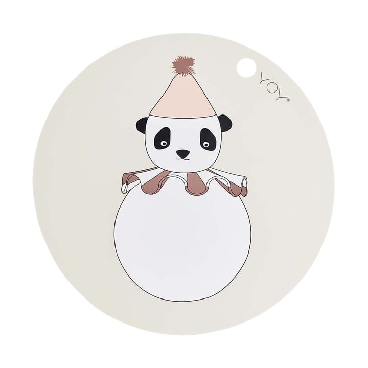 Panda Pompom dessous de verre de table Ø39 cm - Blanc cassé - OYOY