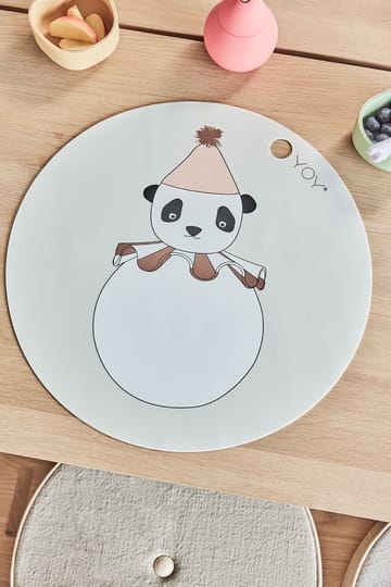 Panda Pompom dessous de verre de table Ø39 cm - Blanc cassé - OYOY