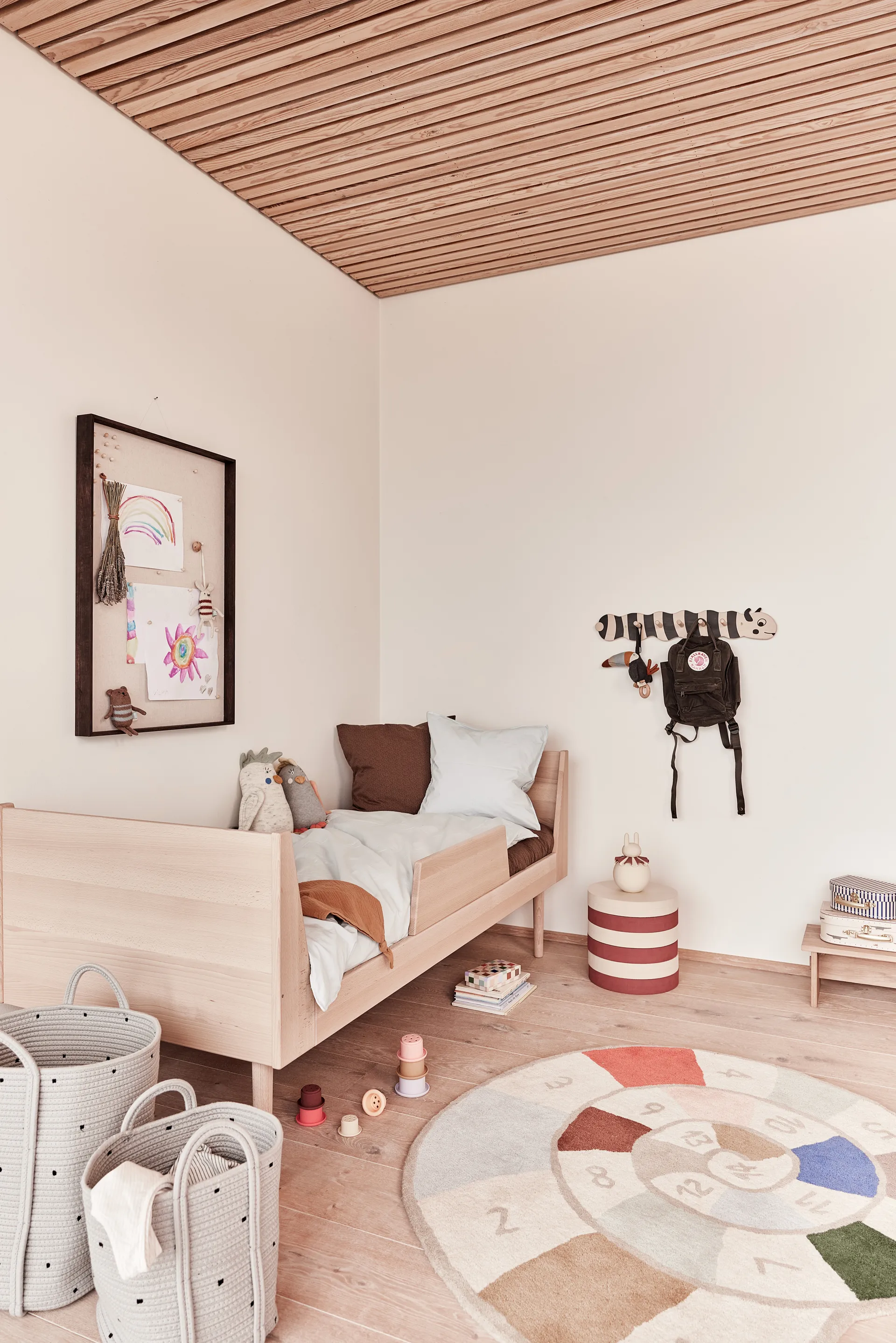 Panier de rangement Dot lot de 2, Clay OYOY