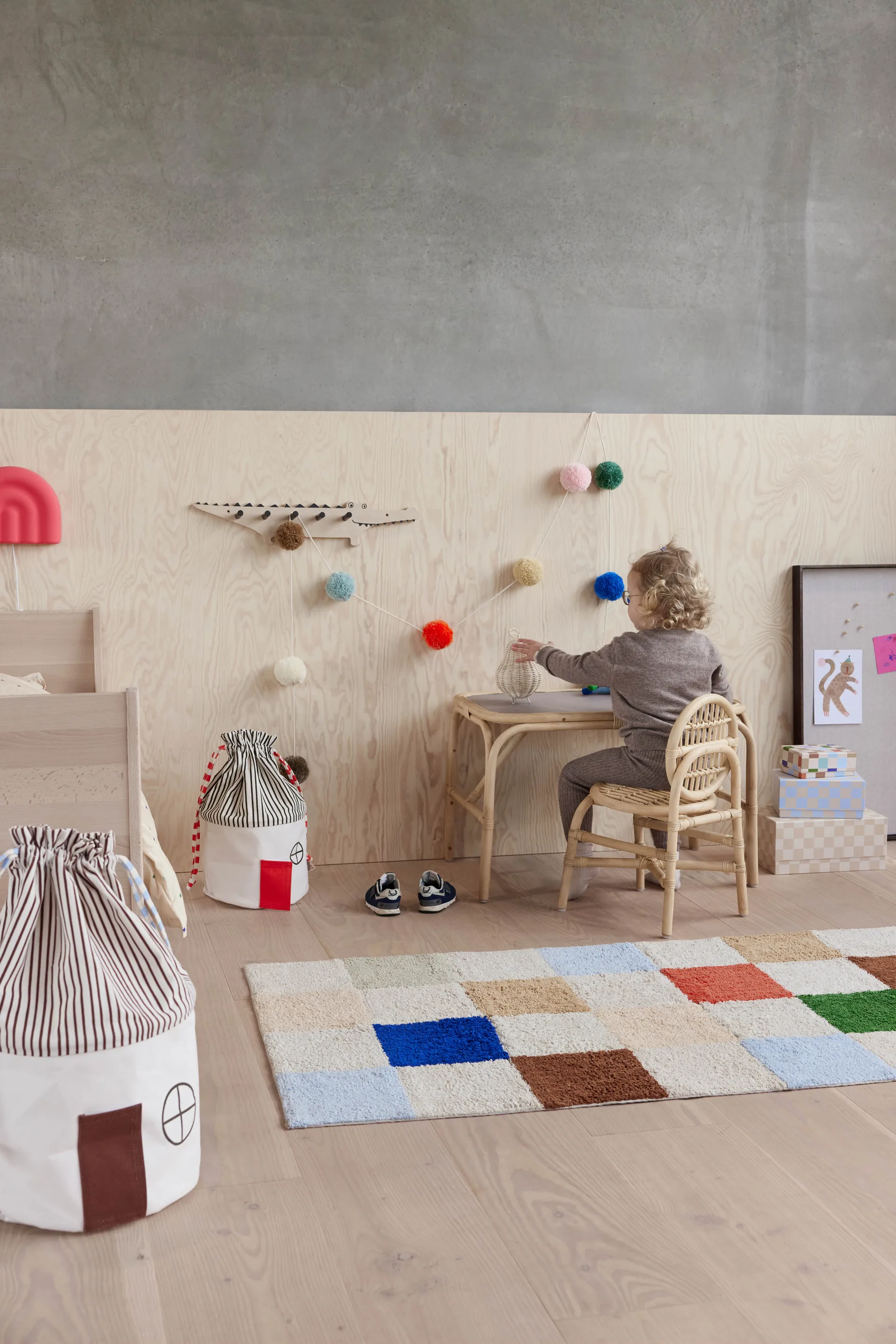 Panier de rangement Koya Large, Muscade OYOY