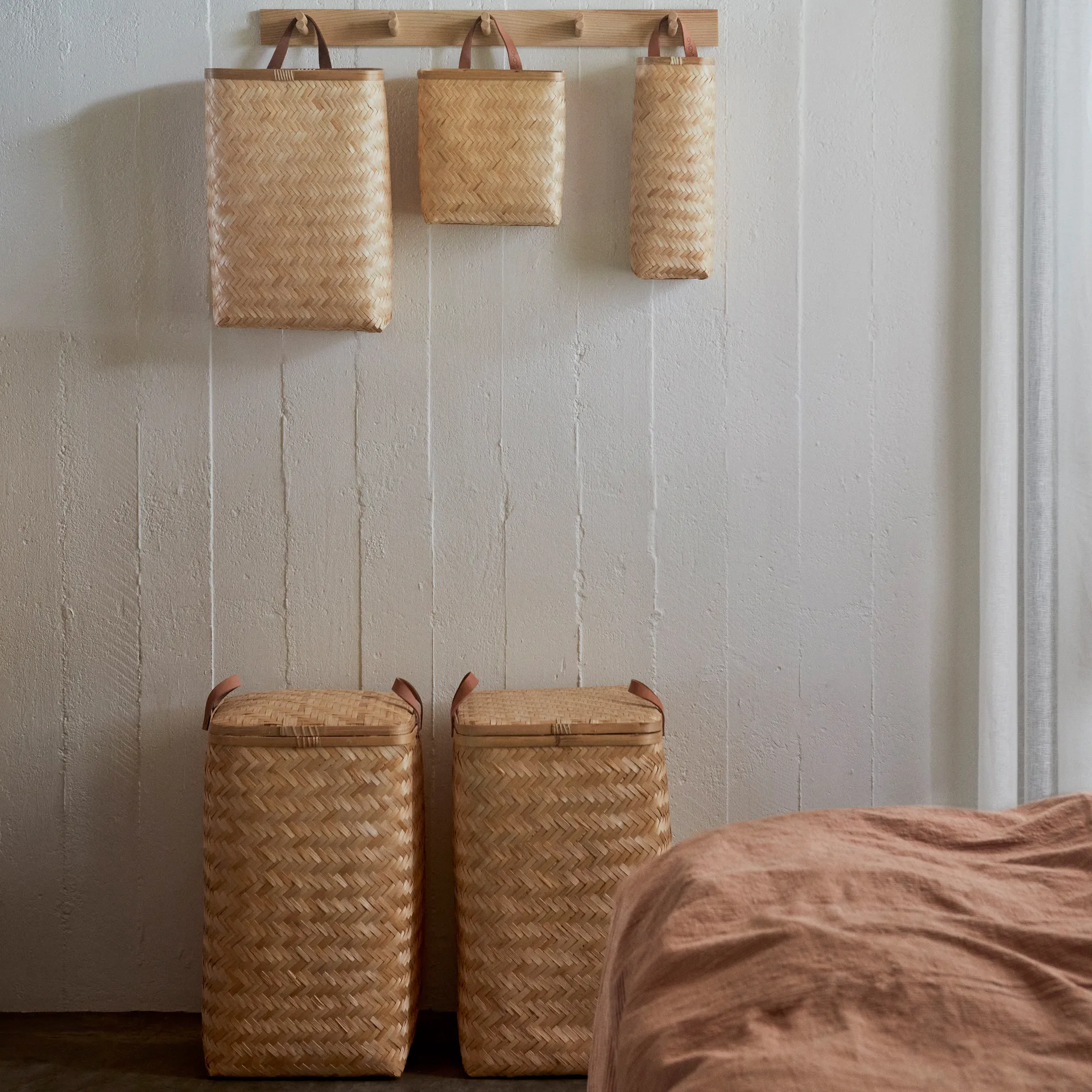 Panier mural Sporta 25x25cm, Nature OYOY