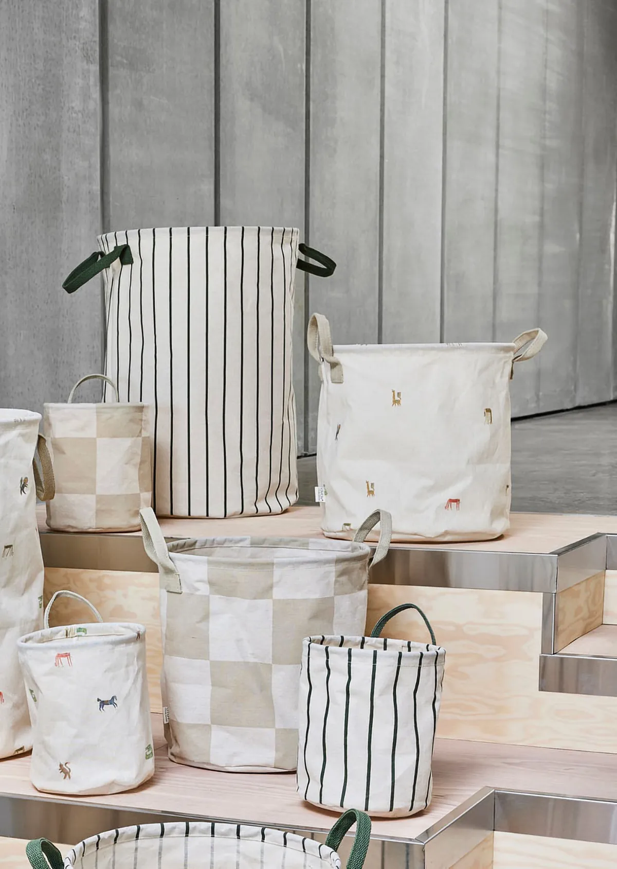 Paniers de rangement Moira medium Ø32x32 cm 2 pièces, Multi OYOY