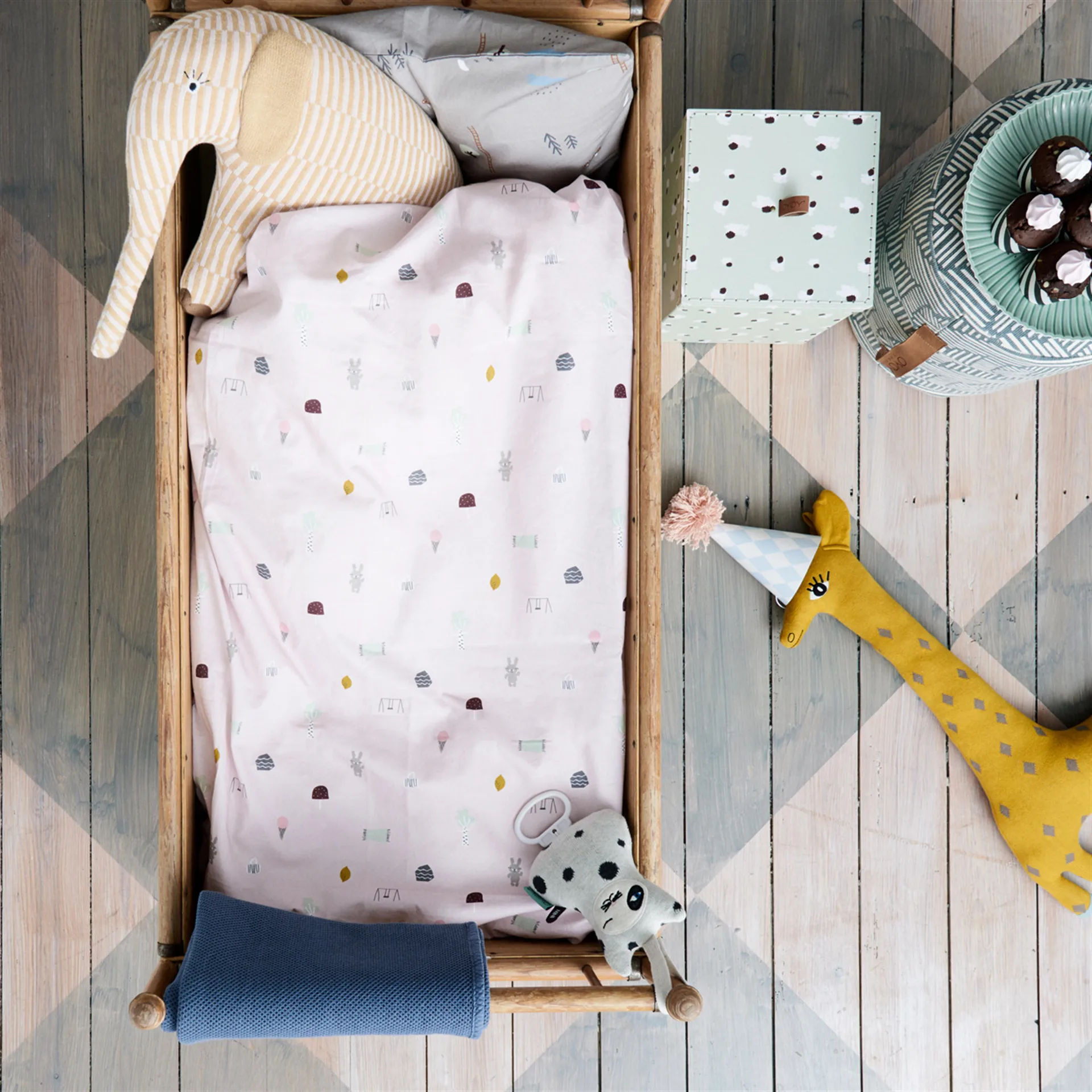 Peluche Noah the giraff, jaune OYOY