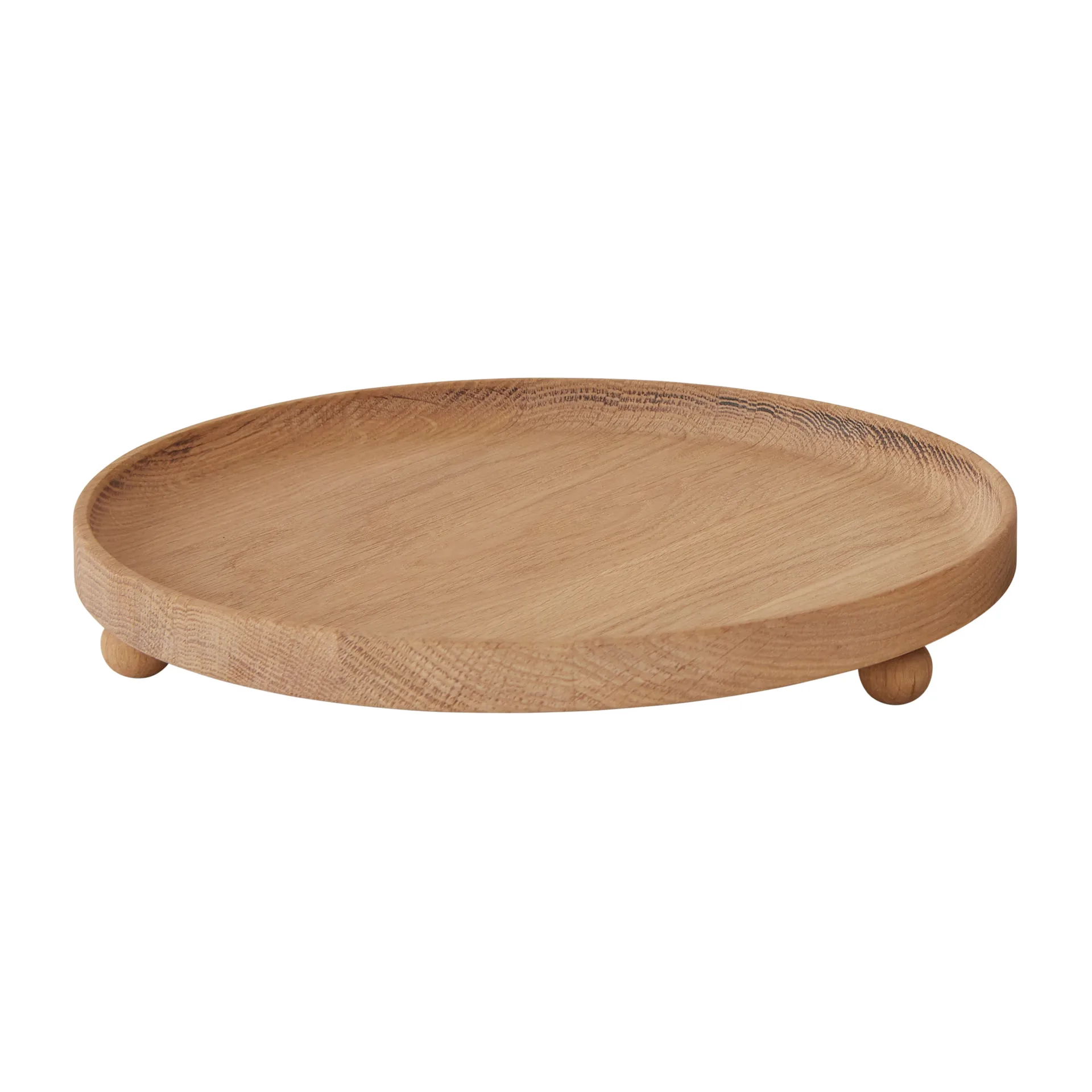 Plateau rond en bois Inka Ø30 cm, Nature OYOY