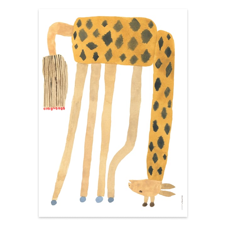 Poster Noah giraffe upside down 50x70 cm - Multi - OYOY