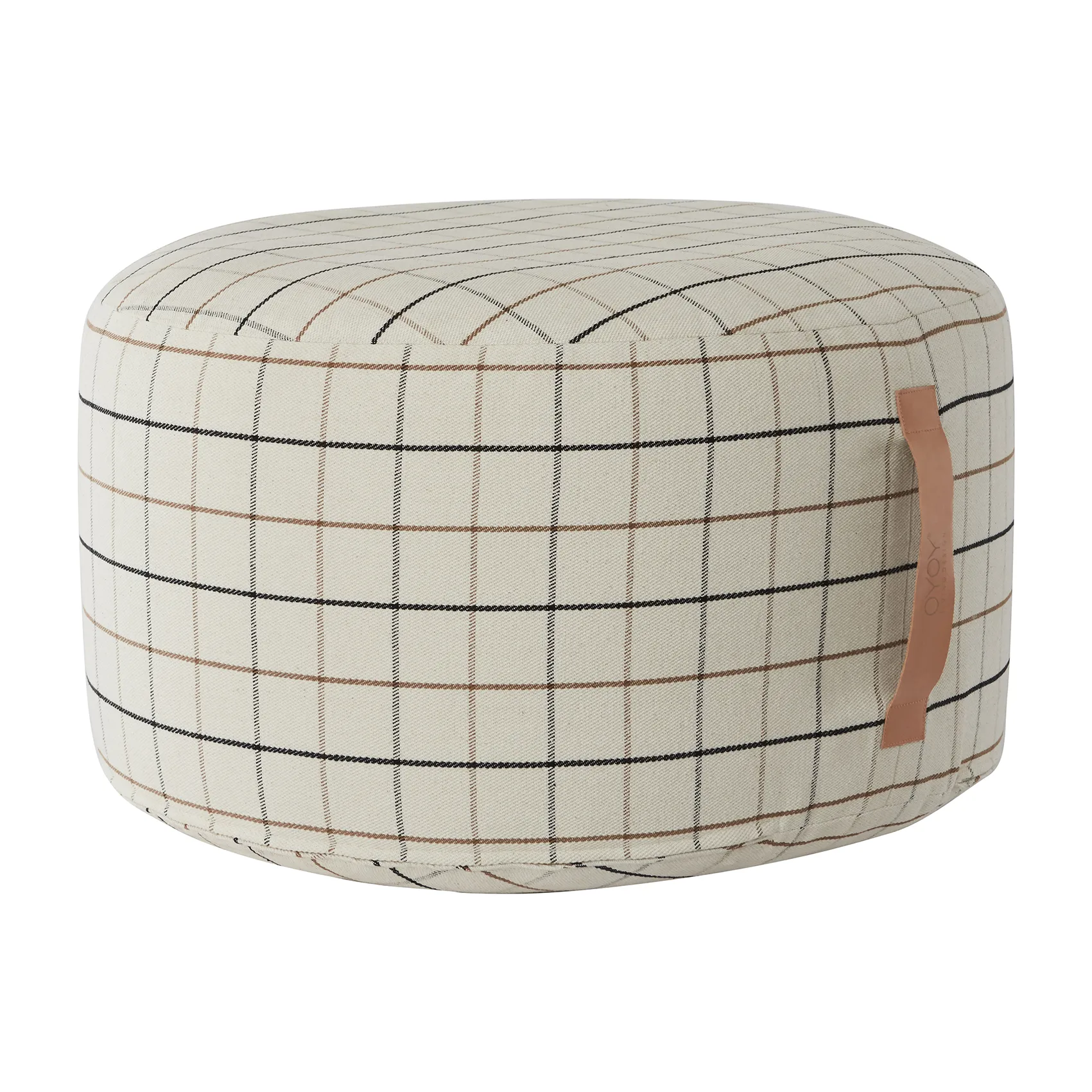 Pouf Grid Ø65 cm, Off white OYOY