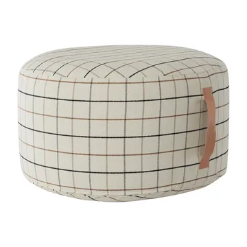 Pouf Grid Ø65 cm - Off white - OYOY