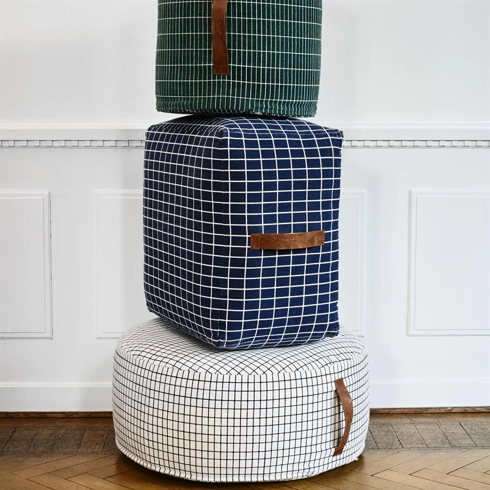 Pouf Sit on me, rond blanc OYOY