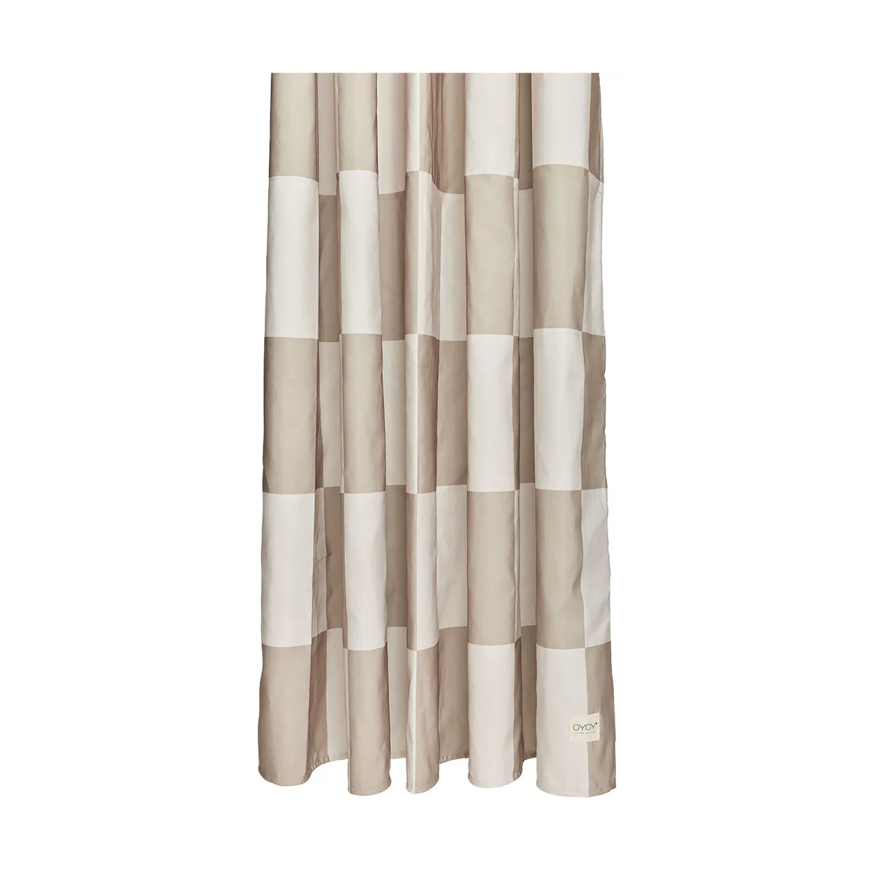OYOY Rideau de douche Chess 180x200 cm Clay-offwhite