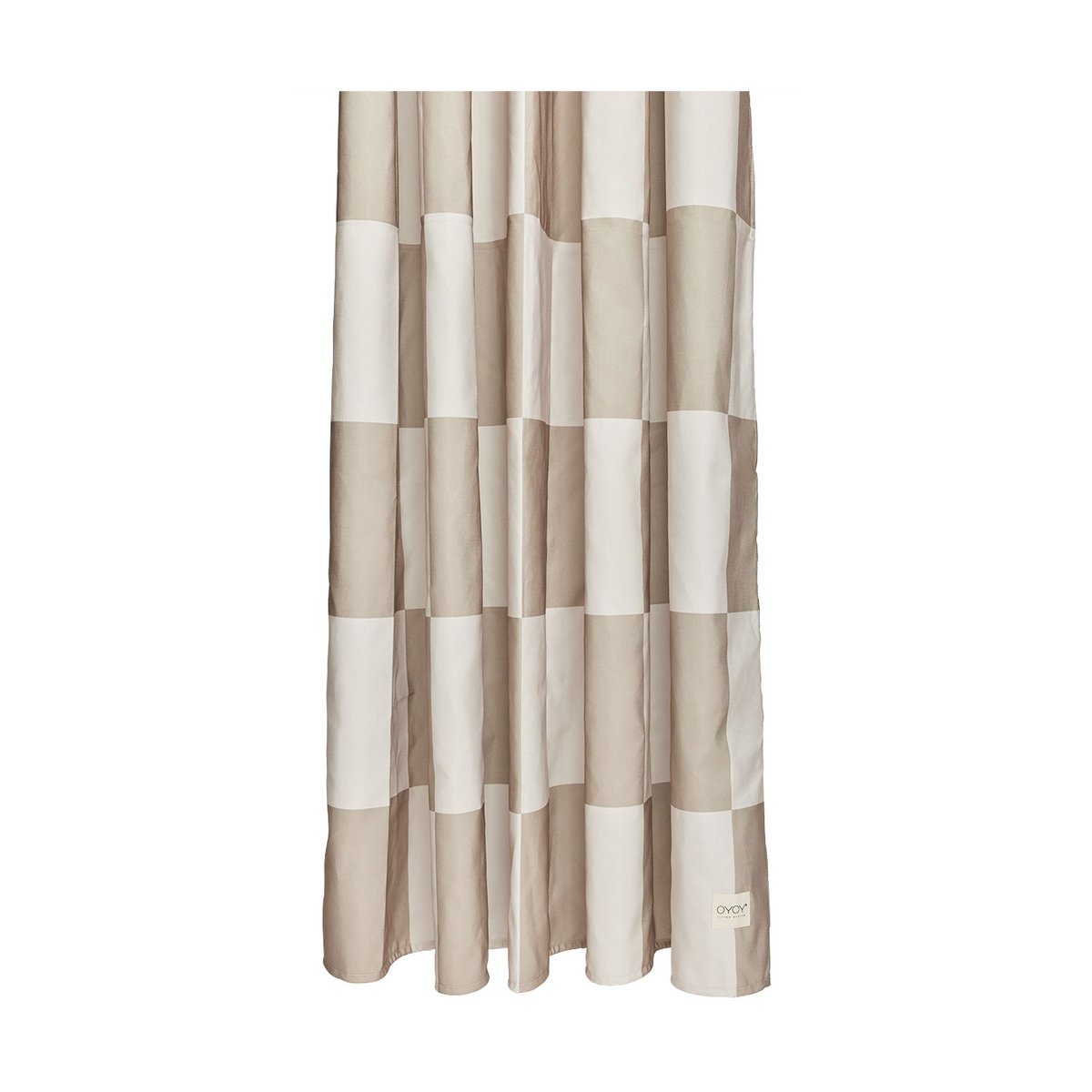 OYOY Rideau de douche Chess 180x200 cm Clay-offwhite
