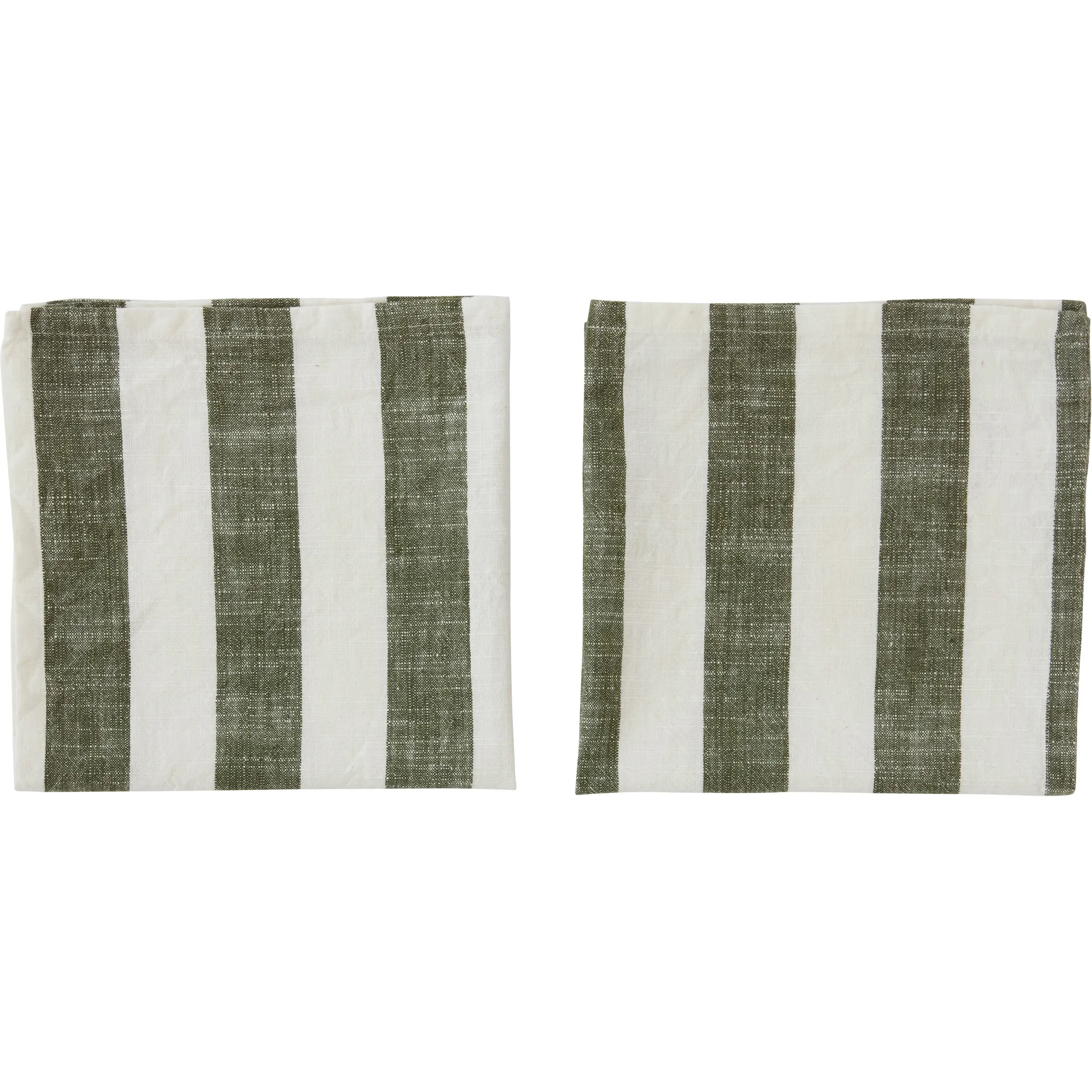 Serviette Striped 45x45 cm Lot de 2, Olive OYOY