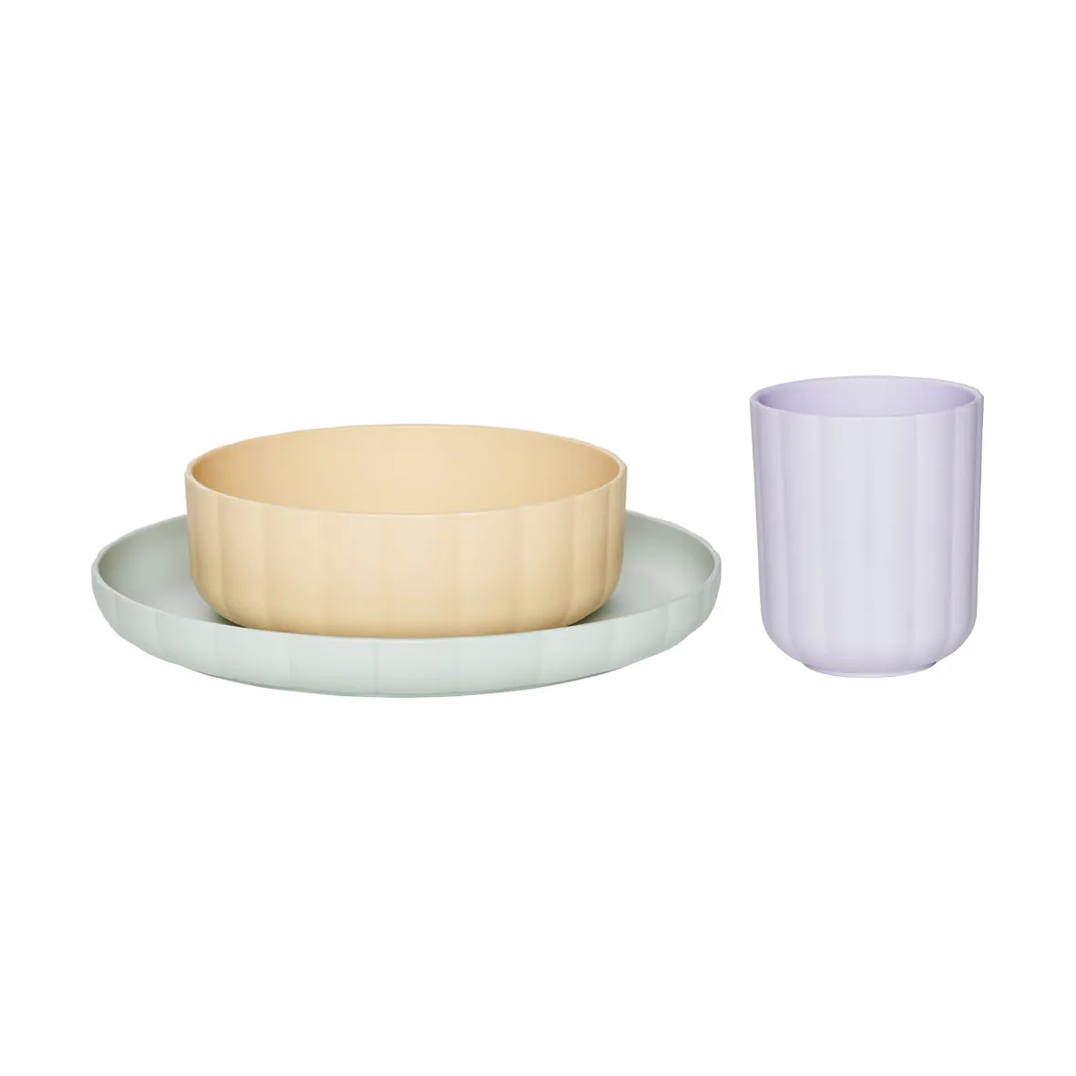 Servisset Pullo 3 pièces, Pale mint-vanilla-lavender OYOY