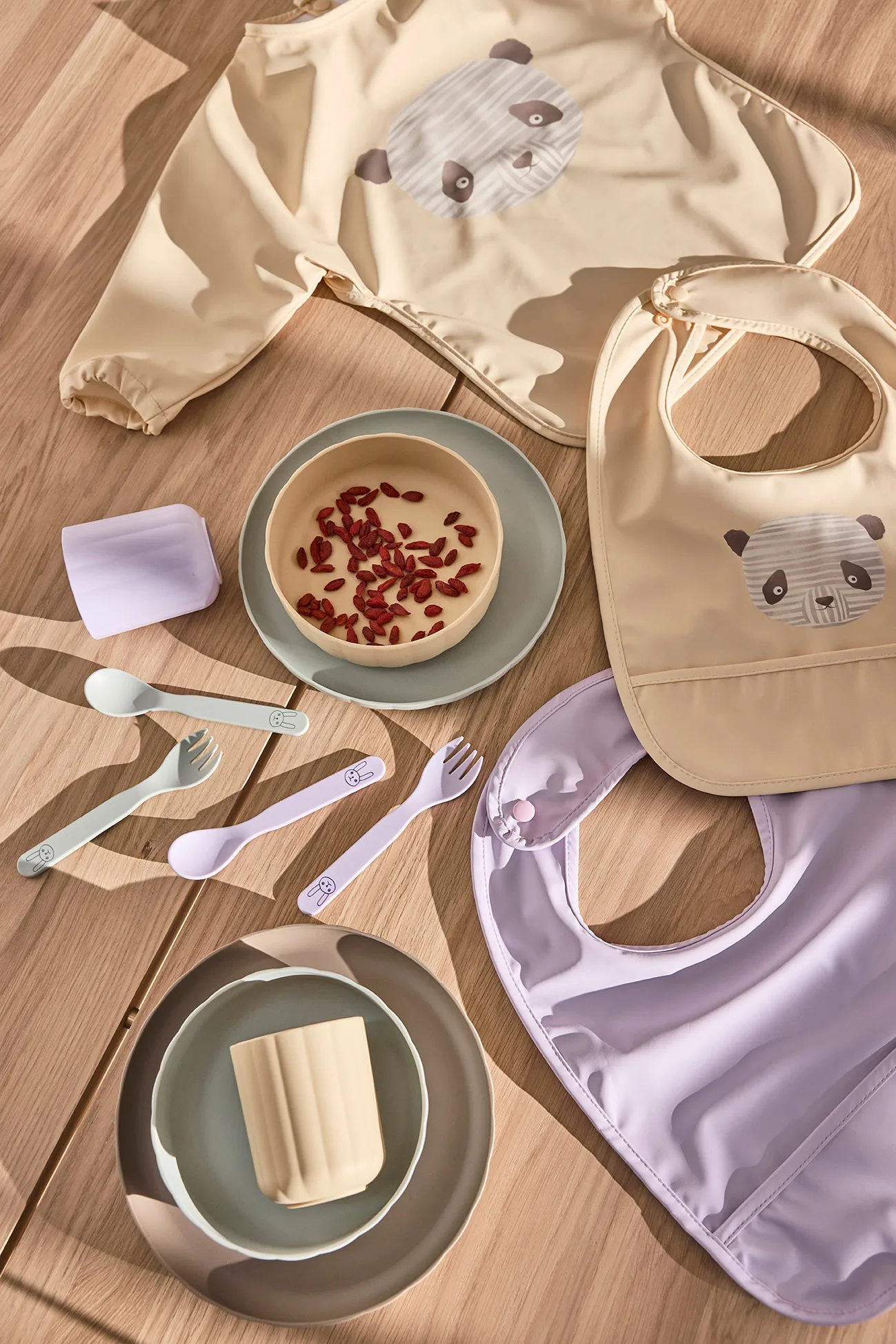 Servisset Pullo 3 pièces, Pale Mint-vanilla-taupe OYOY