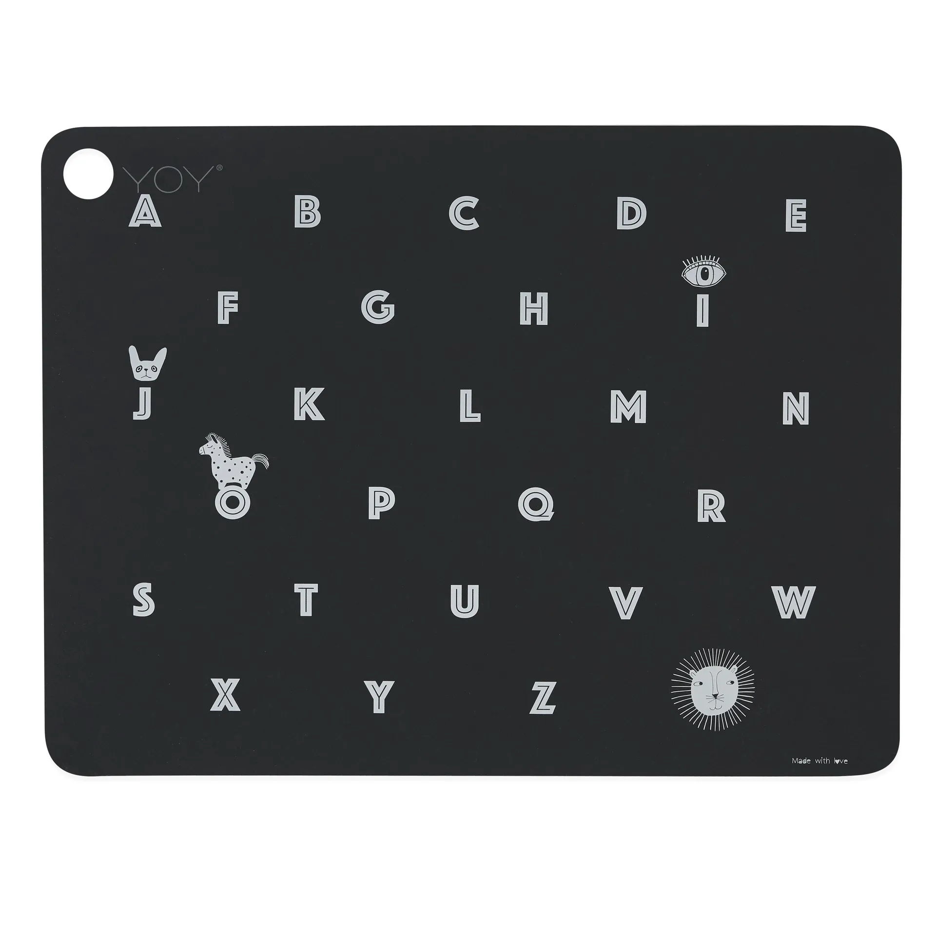 Set de table Alphabet, Anthracite OYOY