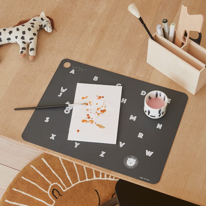 Set de table Alphabet, Anthracite OYOY
