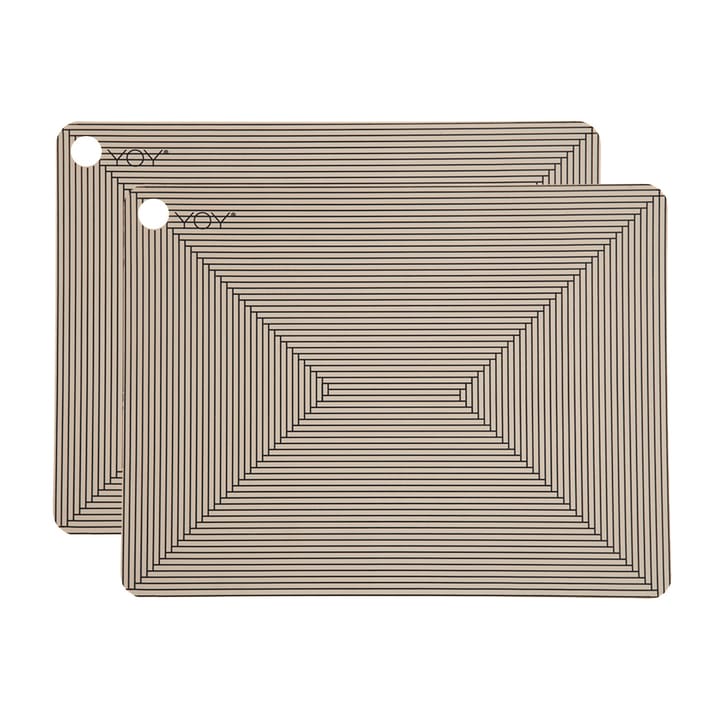 Set de table OYOY avec motif, lot de 2 - Clay - OYOY
