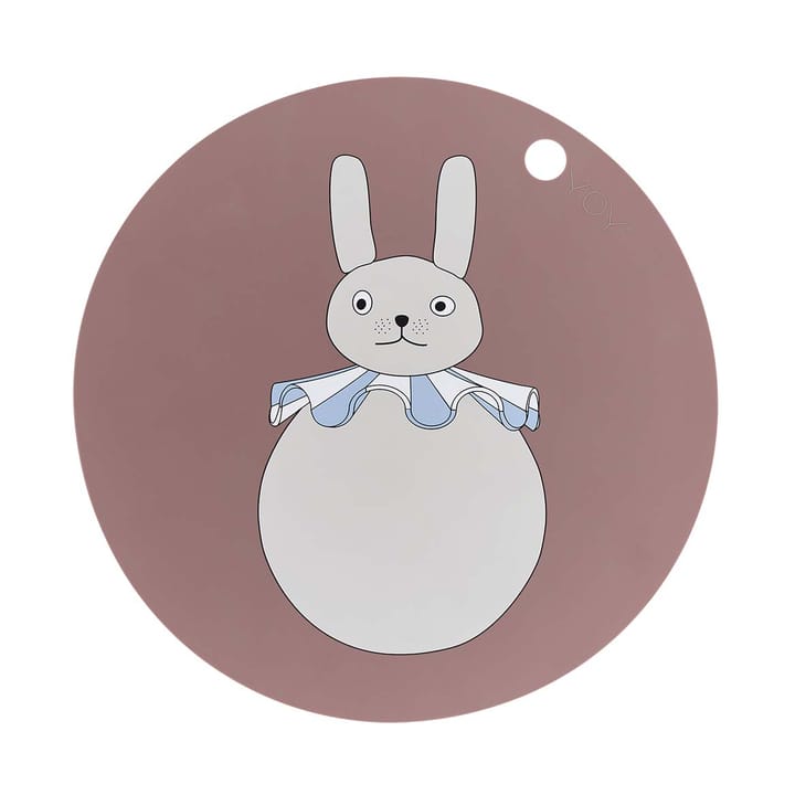 Set de table Rabbit Pompom Ø39 cm, Argile OYOY