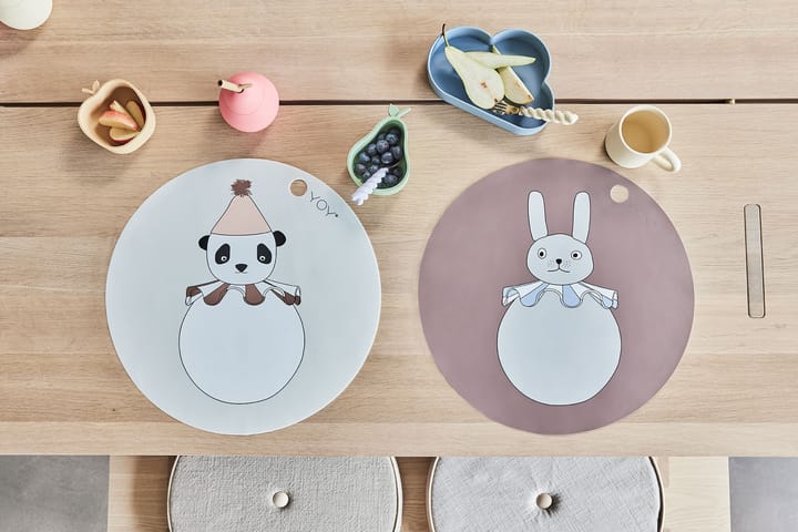 Set de table Rabbit Pompom Ø39 cm, Argile OYOY