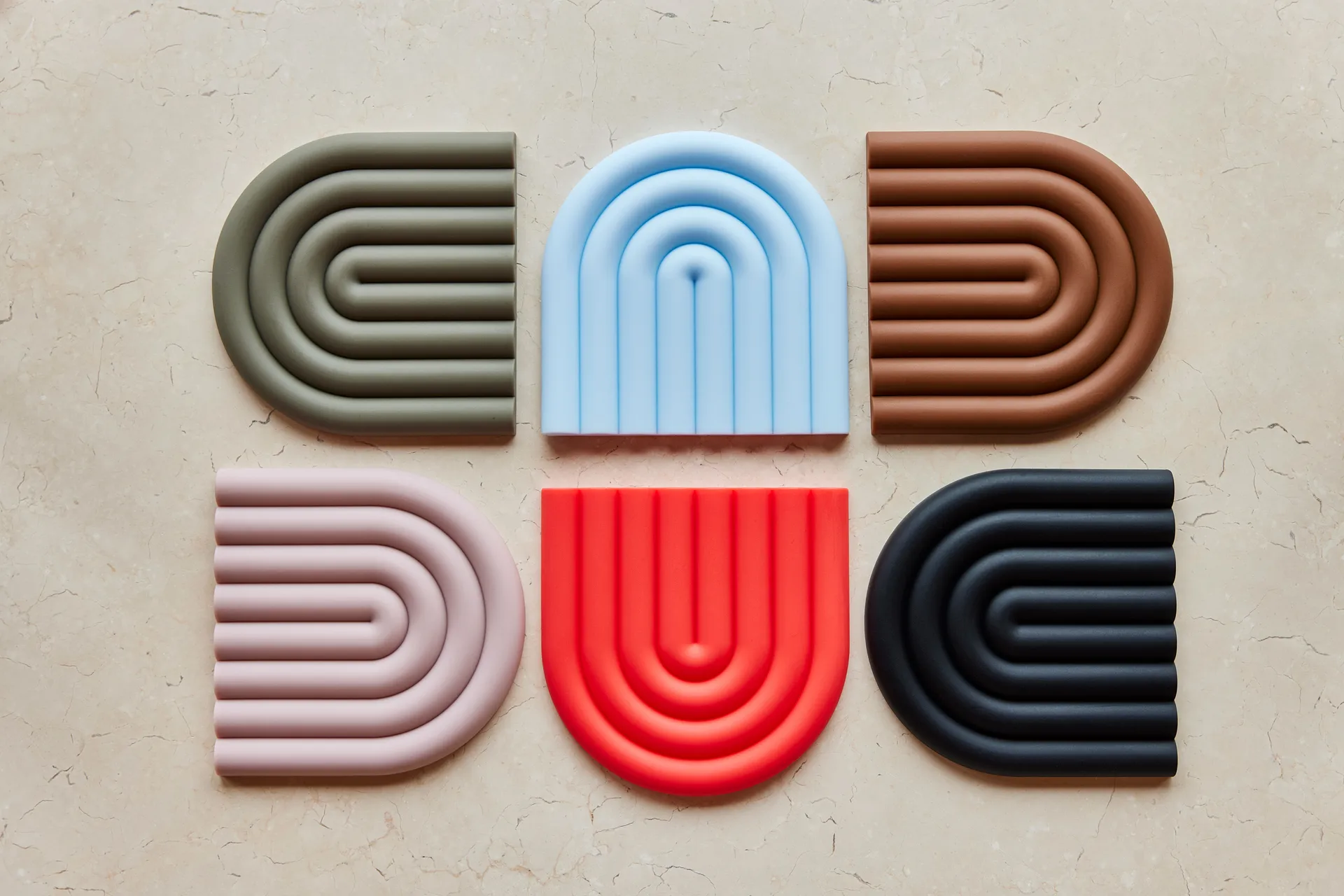 Set de table Rainbow 15x15 cm, Ice blue OYOY