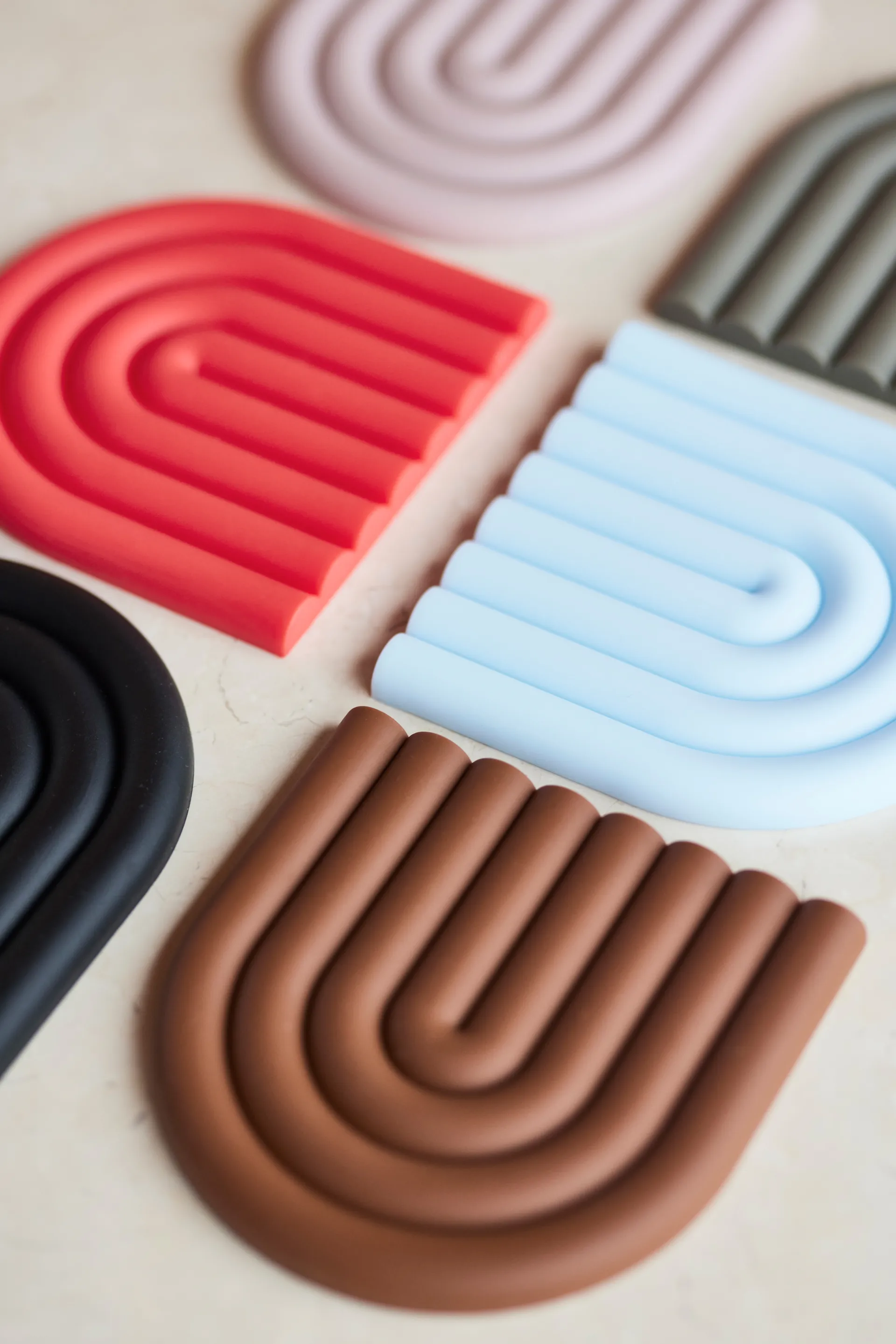 Set de table Rainbow 15x15 cm, Ice blue OYOY