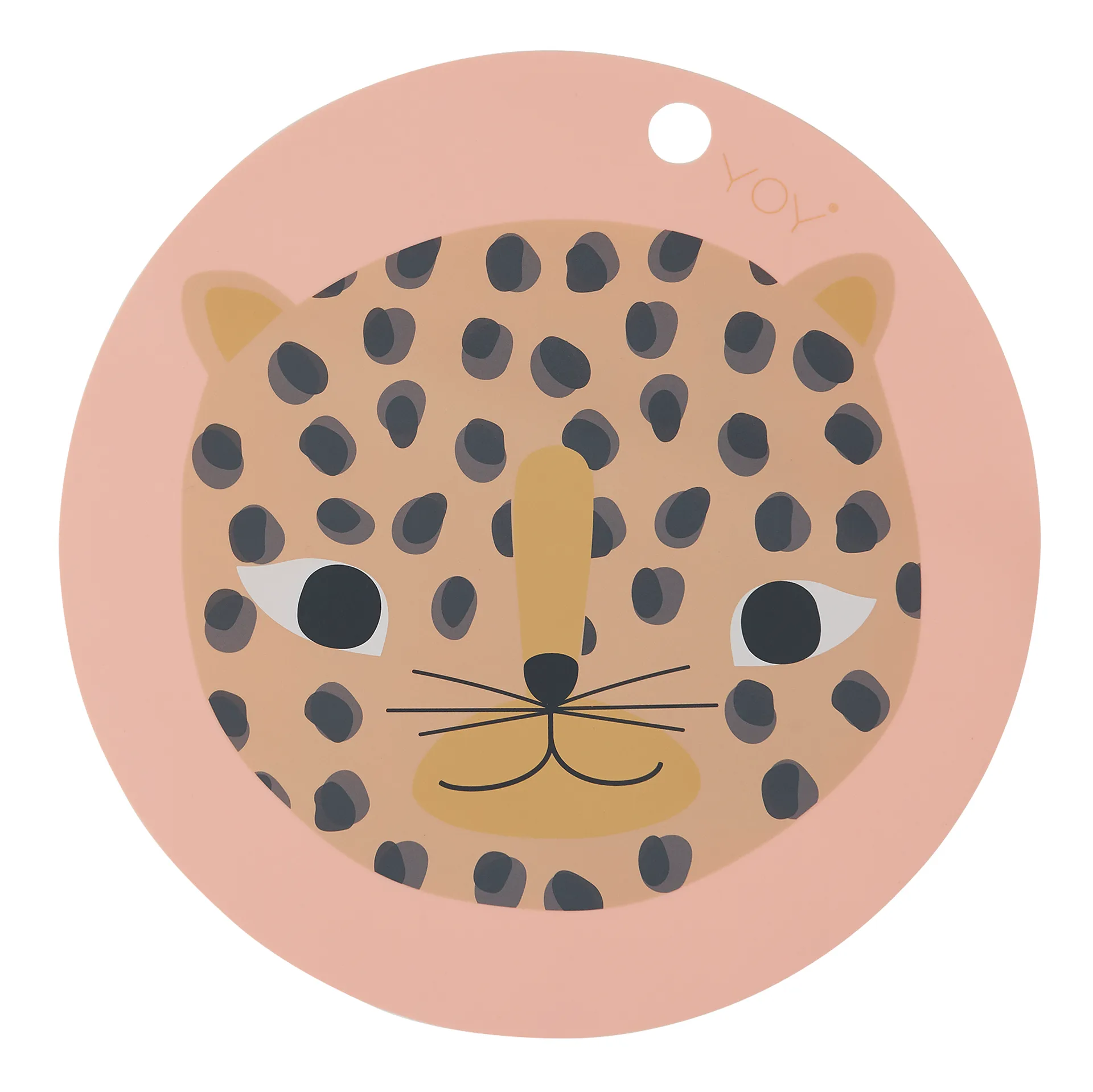 Set de table Snow leopard, Corail OYOY