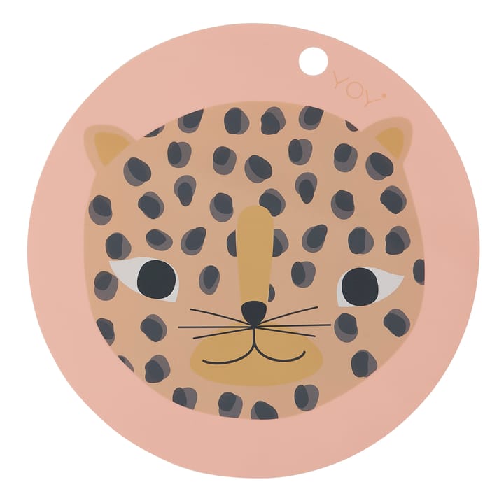 Set de table Snow leopard, Corail OYOY