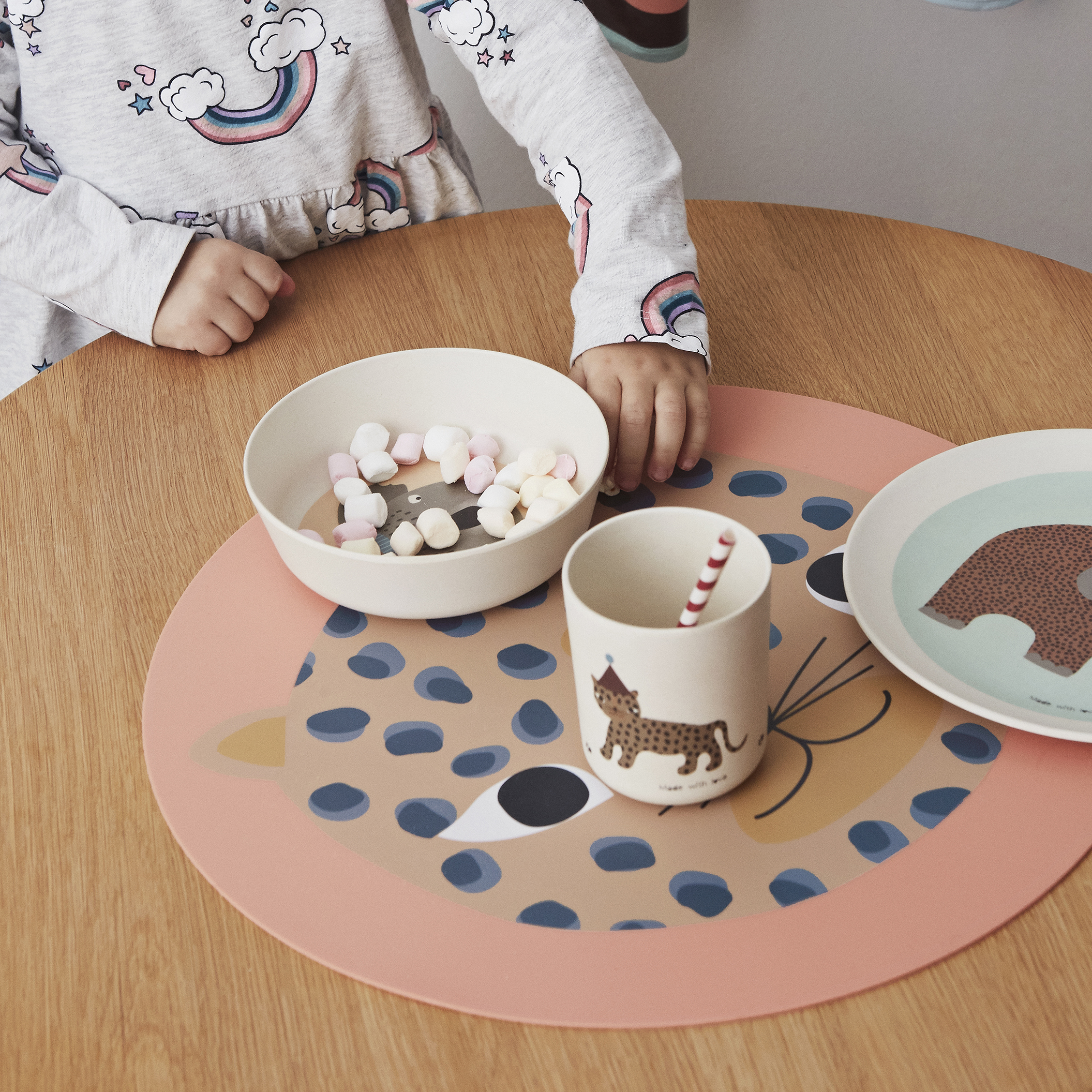 Set de table Snow leopard de OYOY - NordicNest.fr