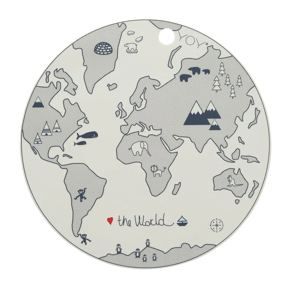 Set de table The World, beige-gris OYOY