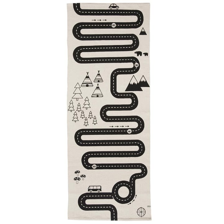 Tapis Adventure 70x180 cm, beige-noir OYOY