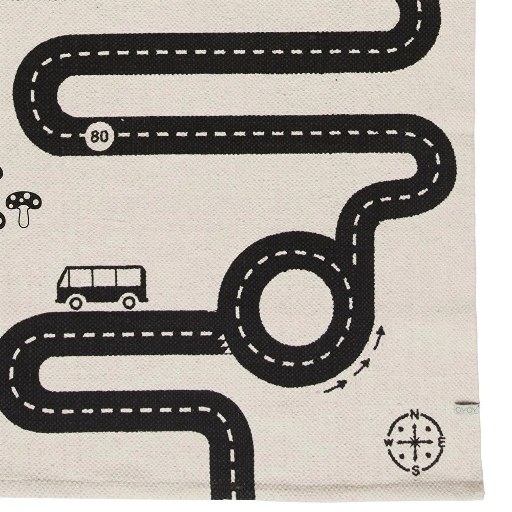 Tapis Adventure 70x180 cm, beige-noir OYOY