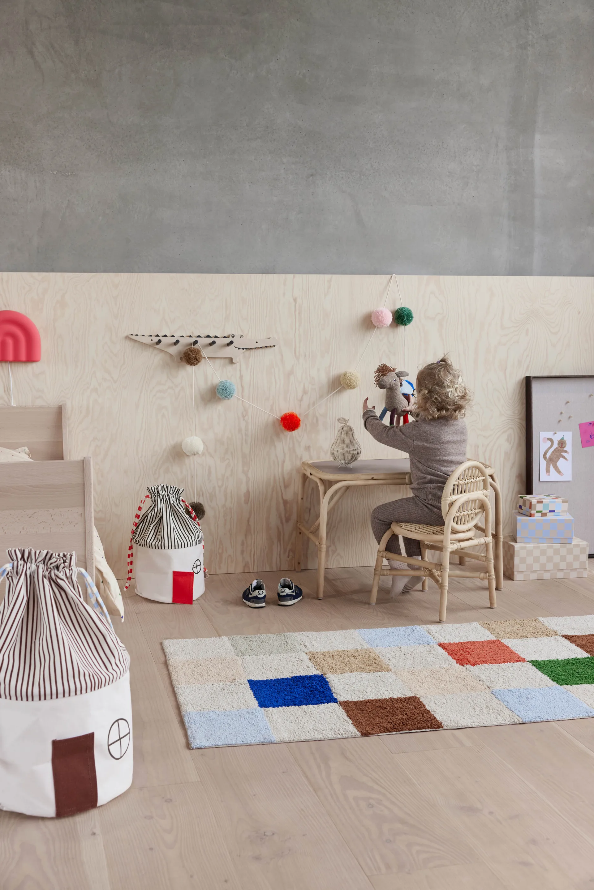 Tapis Chess, Multicolore, 84x168 cm OYOY