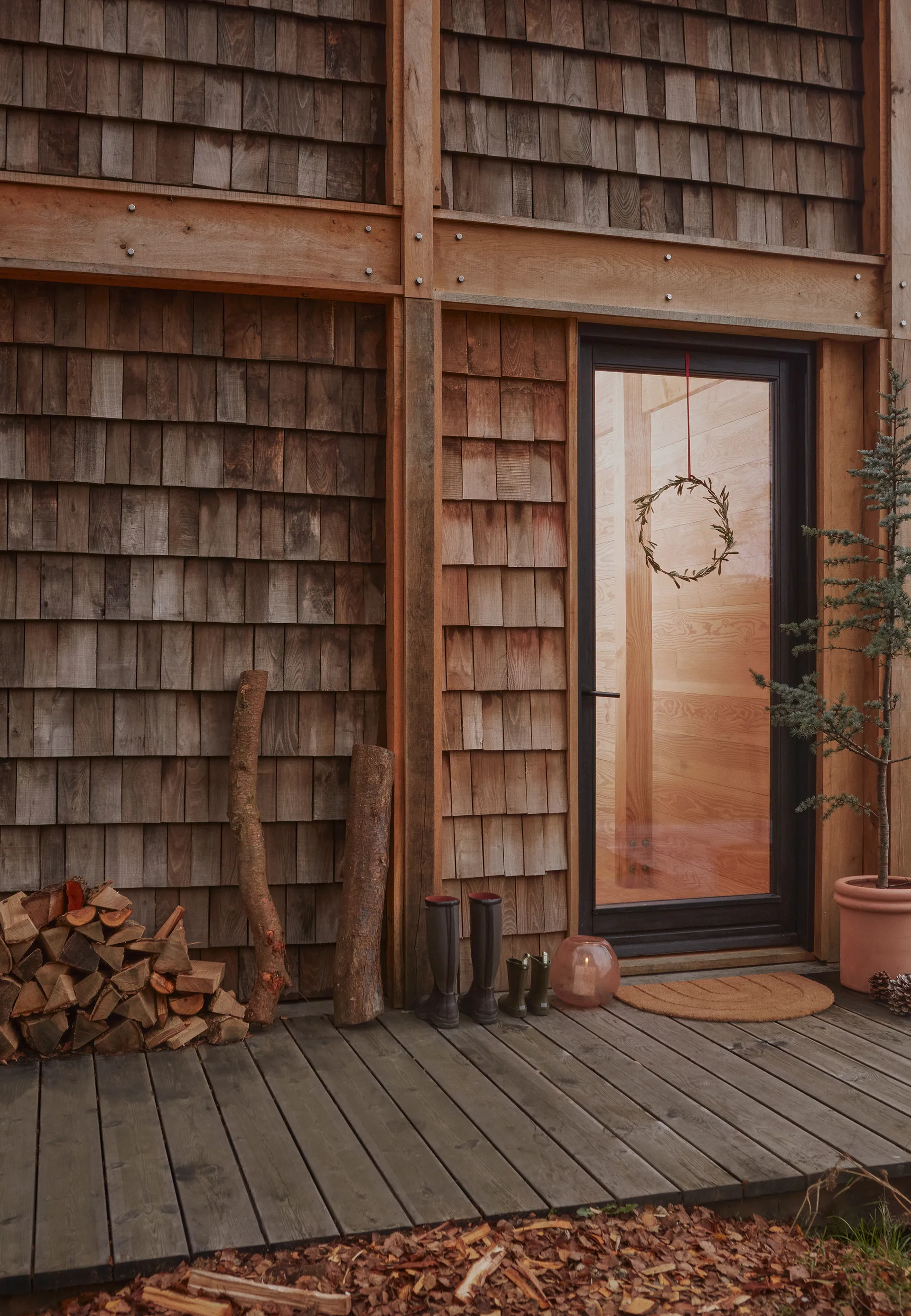 Tapis de porte Rainbow 55x75 cm, Nature OYOY