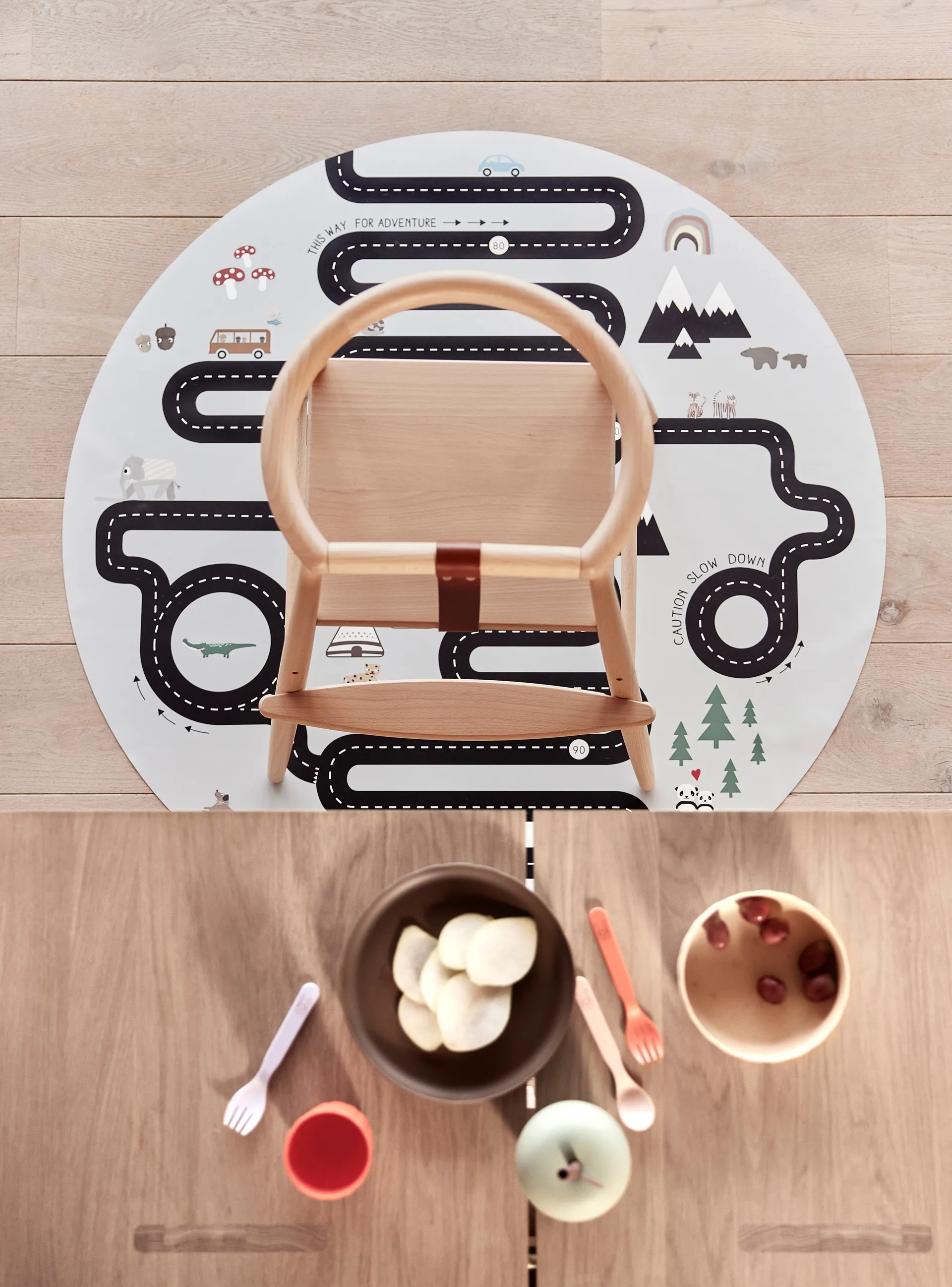 Tapis d'enfant Aventure 112x112 cm, Multi OYOY