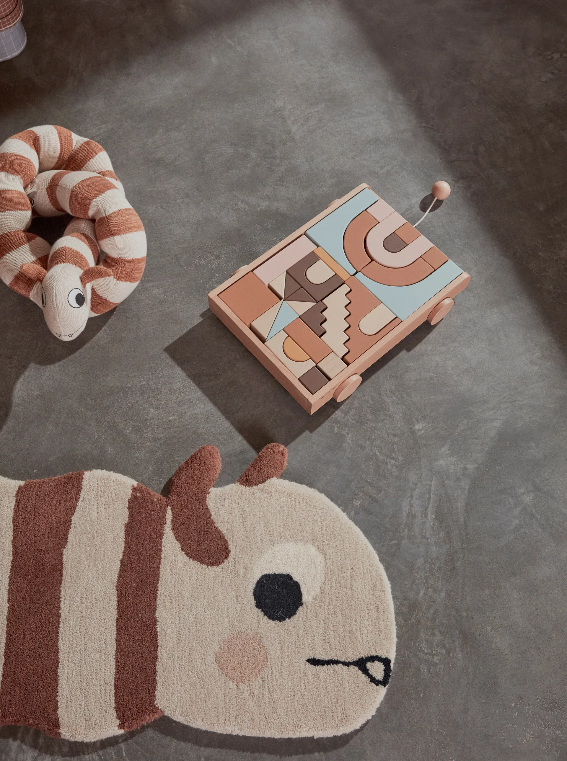 Tapis Leo larv 40x180 cm, Caramel-offwhite OYOY