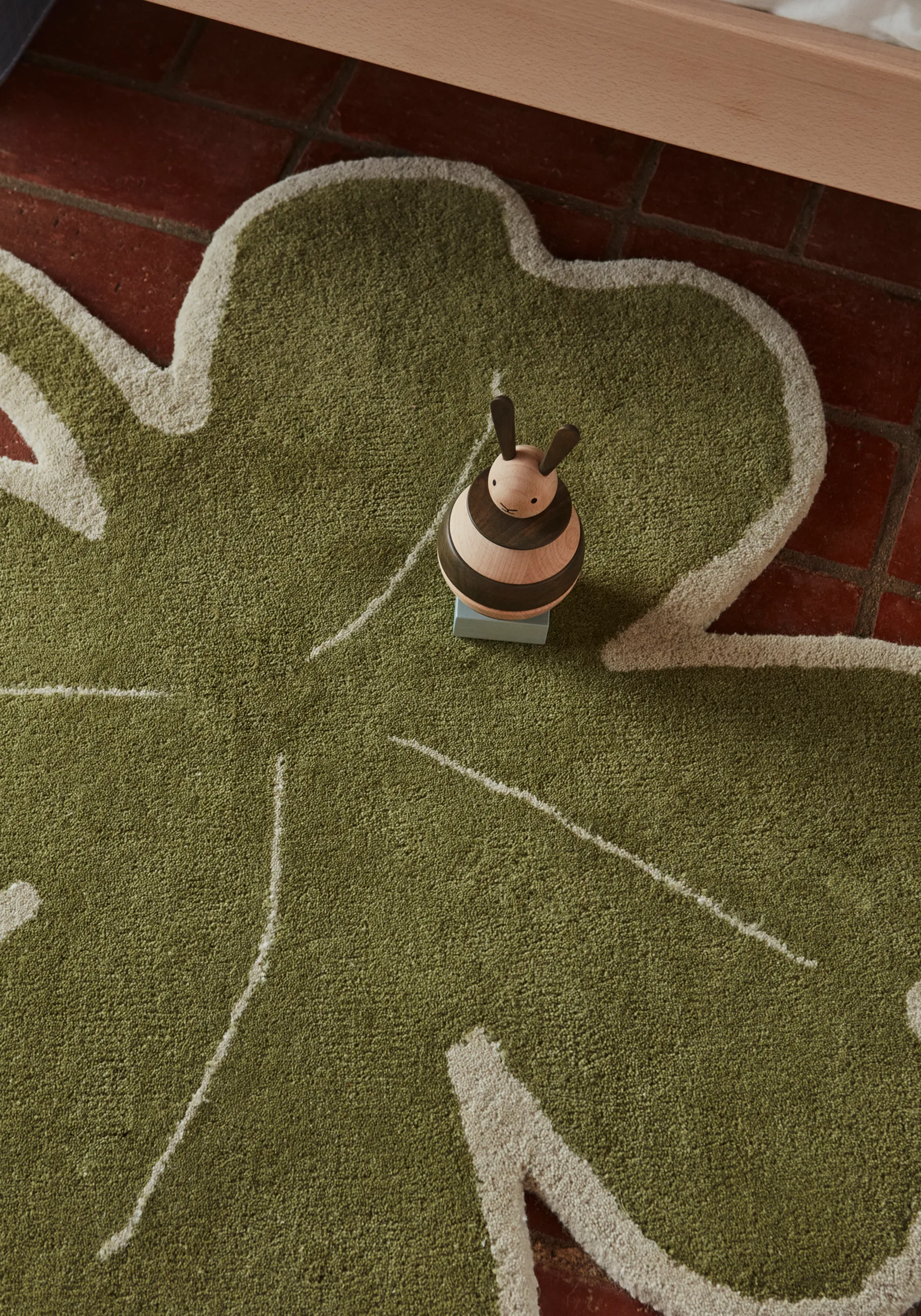 Tapis Lucky Clover 95x95 cm, Green OYOY