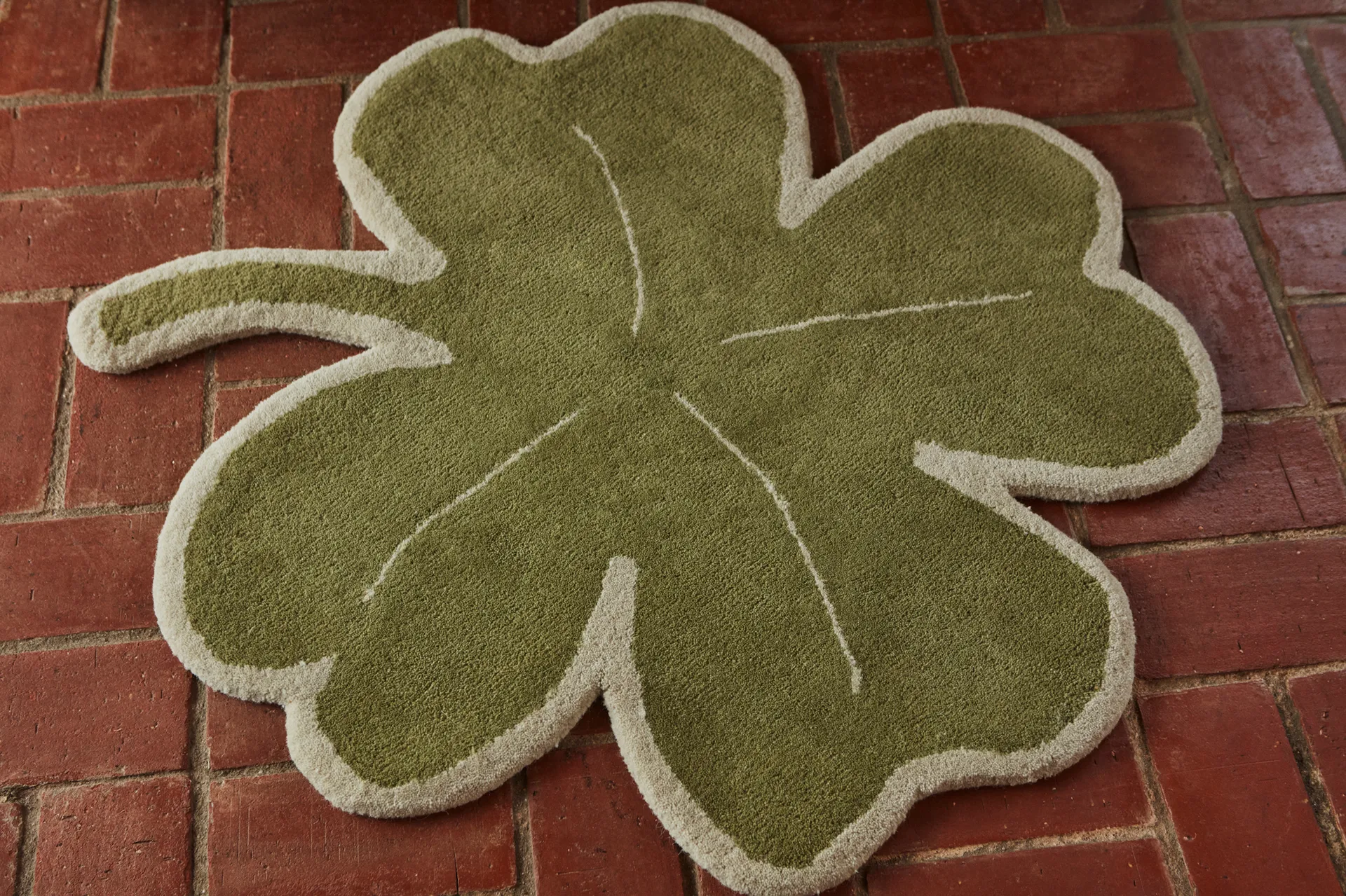 Tapis Lucky Clover 95x95 cm, Green OYOY